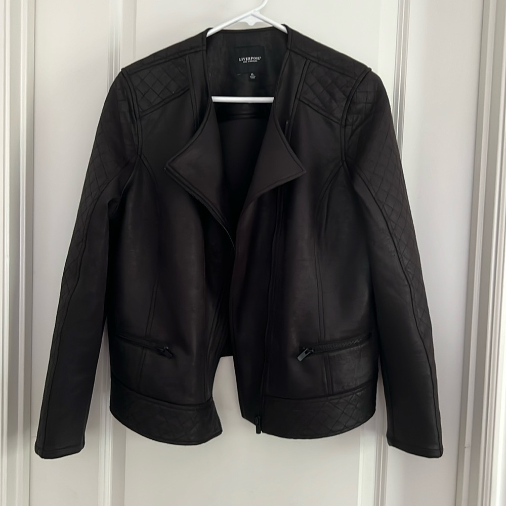 Faux Leather motorcycle Jacket by Liverpool